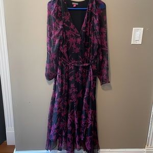 Vince Camuto floor length wrap dress